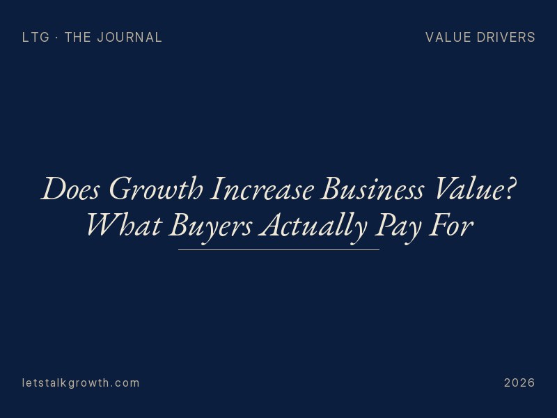 Does Growth Increase Business Value? What Buyers Actually Pay For