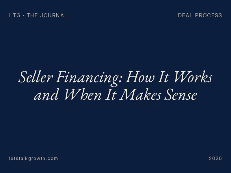 Seller Financing: How It Works and When It Makes Sense