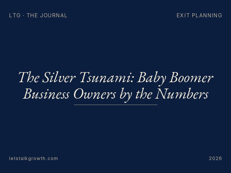 The Silver Tsunami: Baby Boomer Business Owners by the Numbers